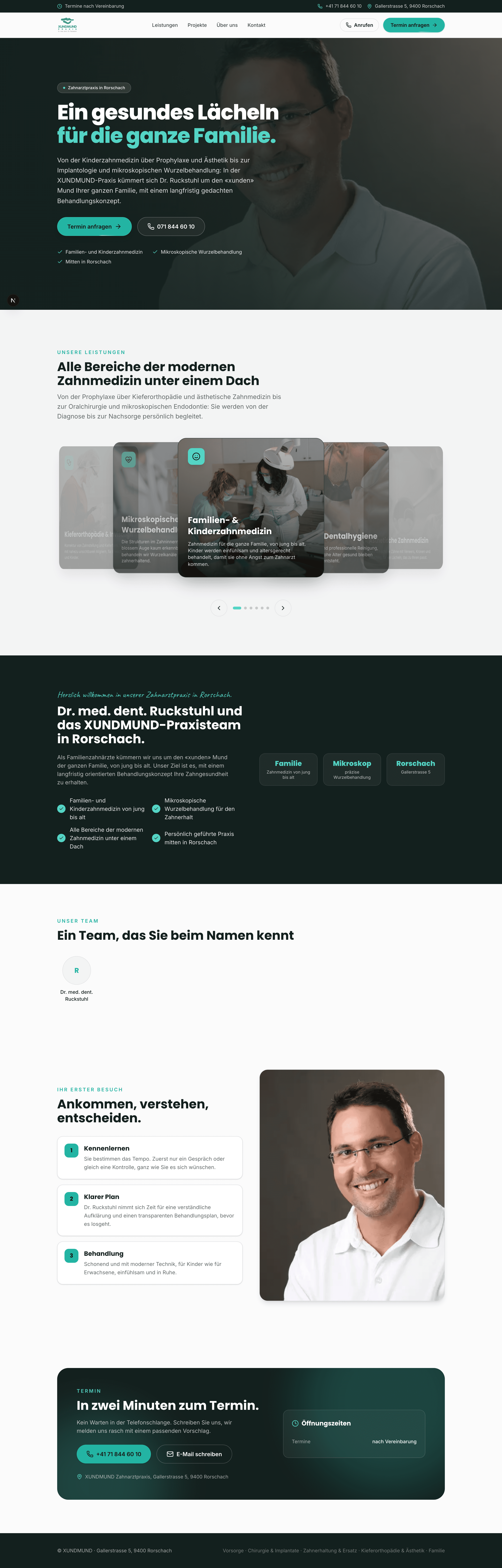 Entwurf der neuen Startseite